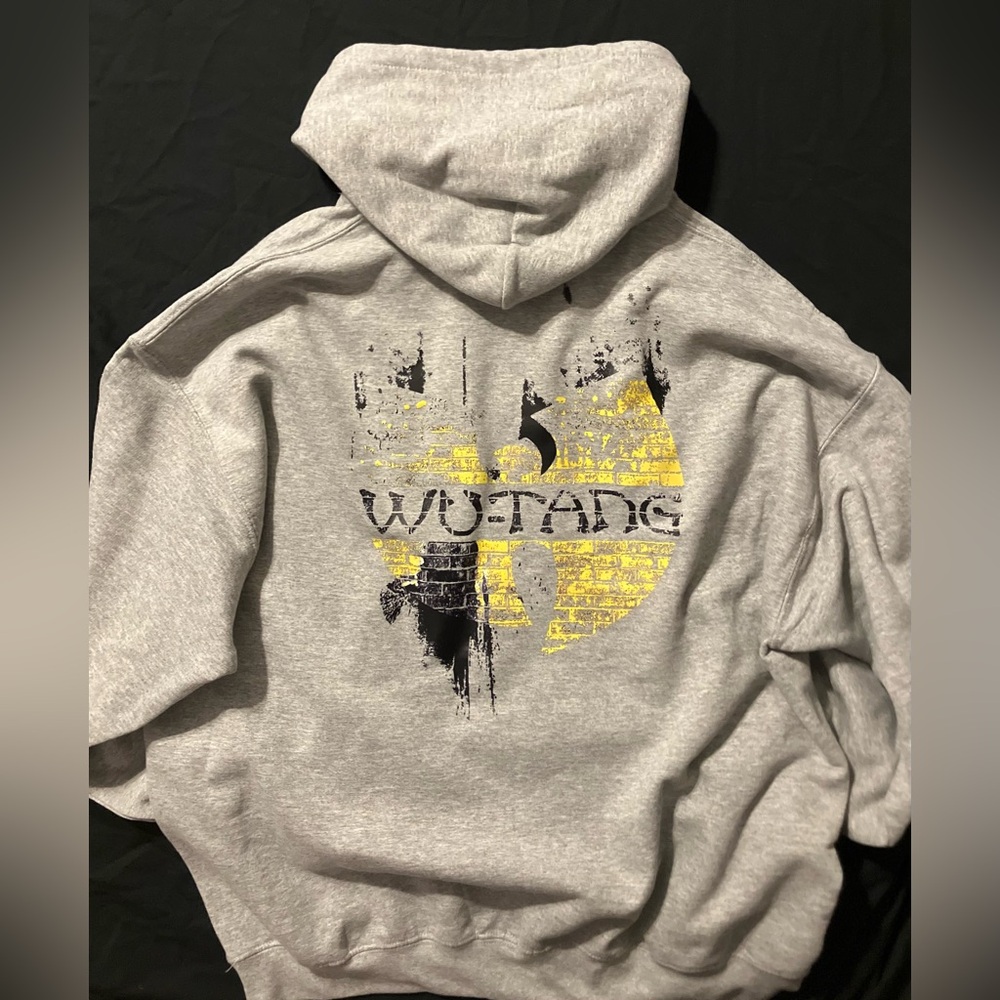 Gray Wu-Tang Spiderman Collab | Protect Ya Neck Lyrics Comic Hoodie - Picture 3 of 5